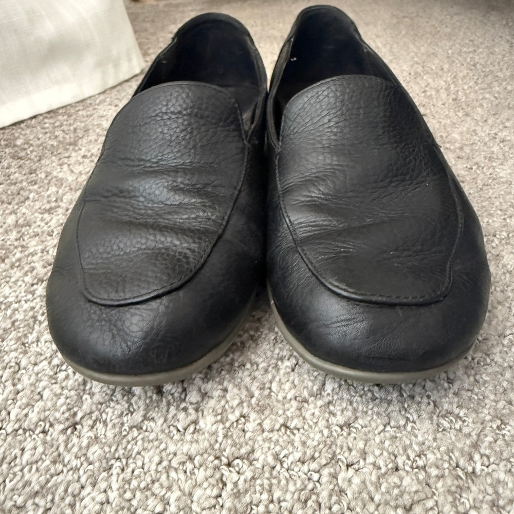 Vionic Elora Black Pebbled Leather Loafers Orthotic Flats 7 Comfort Professional - Picture 3 of 8